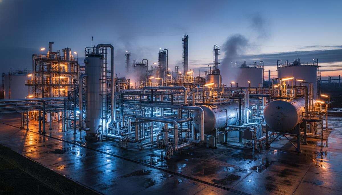 Проект EemsGas получил €150 млн на производство биометана в Нидерландах Промышленный комплекс по производству биометана с сетью трубопроводов, реакторами газификации и резервуарами для хранения газа.