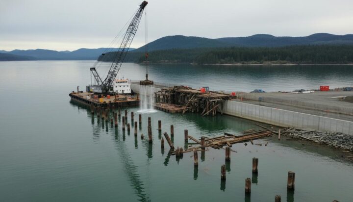 LNG Canada начинает демонтаж причала для модернизации терминала в Китимате